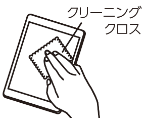 クリーニングクロスで汚れをふき取る