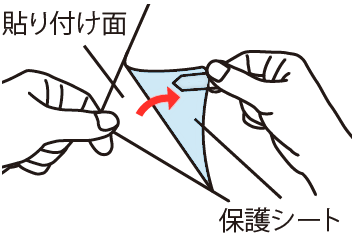 保護シートをはがす