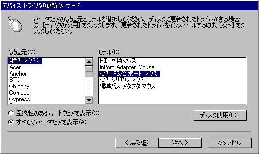 Standard MouseStandared PS/2 Port Mouse