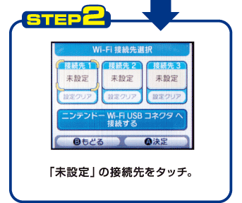 STEP2Fuݒv̐ڑ^b`B
